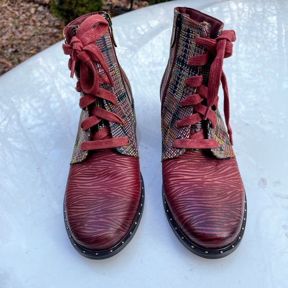 Spring Step L’artiste Mazoya red booties size 37 - Picture 7 of 15